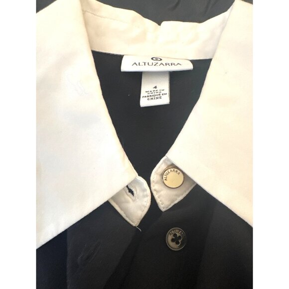 2/$30 Altuzarra Size 4 Black & White Long-Sleeve Dress - Picture 8 of 16